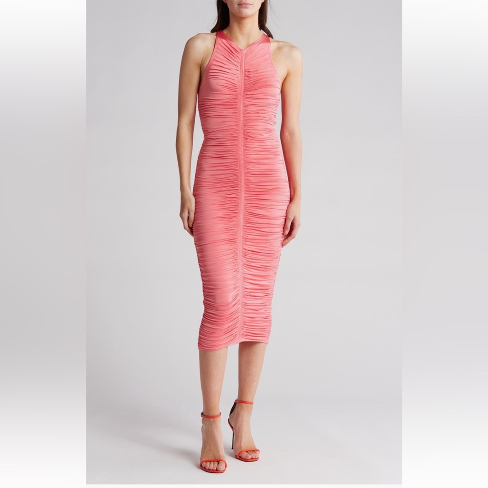 New! A.L.C. Pink Adrienne Ruched Dress, Small